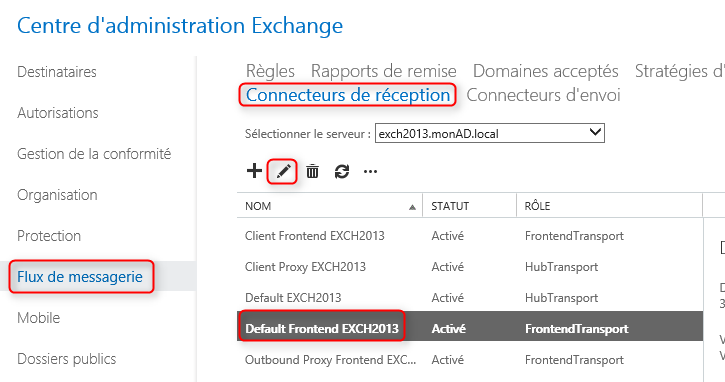 Exchange 2013 Configuration ReceiveConnector