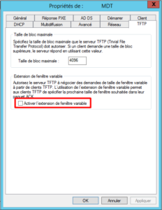 WDS TFTP Properties